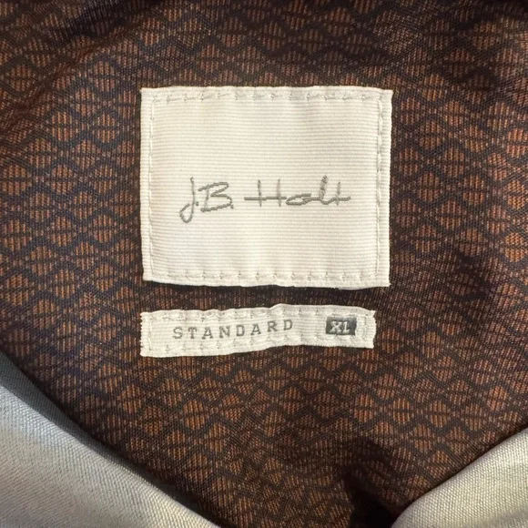 EUC Men's JB Holt Brown and Black Button-Up Shirt XL - Picture 2 of 2